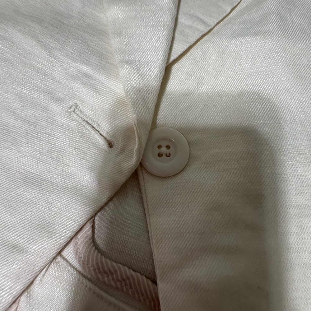 Esley Cream Linen Blazer Size M - Picture 14 of 14